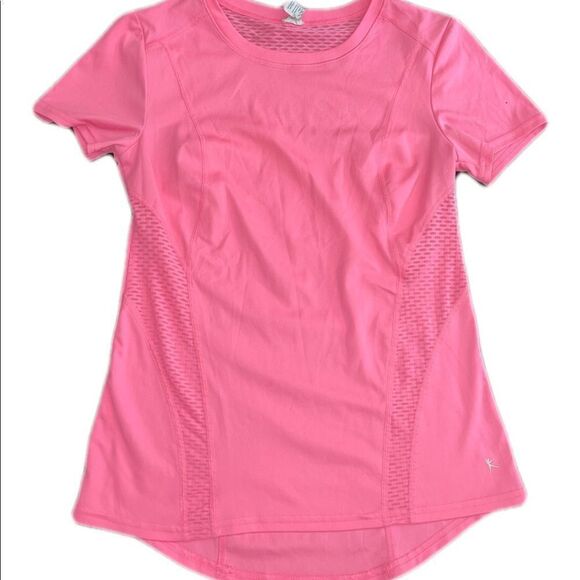 Danskin Now Bright Pink XS Short Sleeve Exercise Shirt Dri-More - Picture 1 of 8